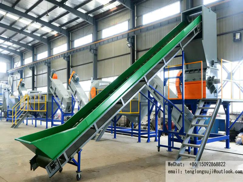 塑料瓶粉碎机清洗烘干一体化生产线（产能1-2t/h）