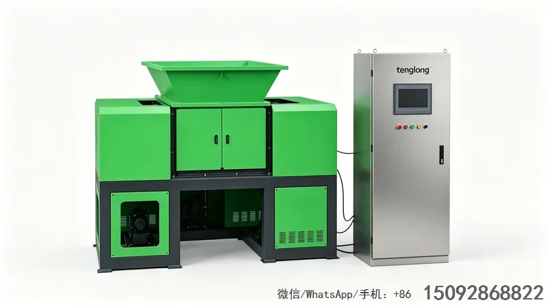 TL薄膜专用双辊撕碎机 吨袋编织袋废纸软料防缠绕撕碎设备