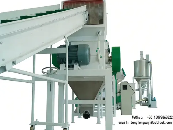省时省力全自动农地膜回收生产线 高产量废旧农膜地膜破碎清洗造粒一体化设备